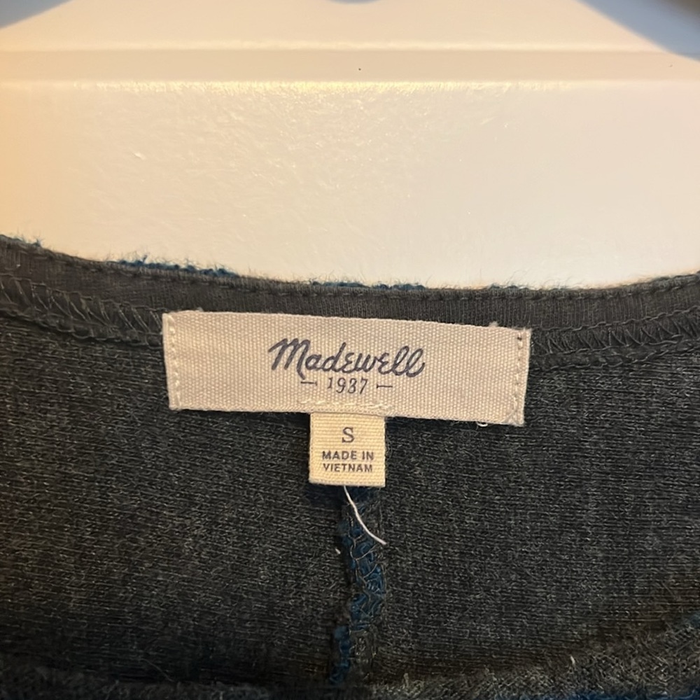 Madewell sweater size SMALL blue and gray - Picture 4 of 9
